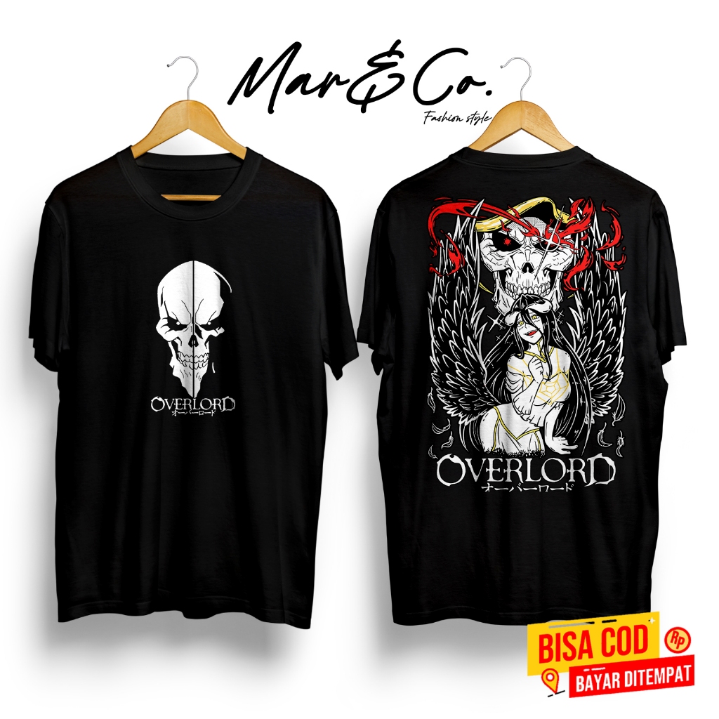 Kaos Anime OVERLORD ALBEDO Katun Premium 24s | Tshirt Distro Overlord AINZ OOAL GOWN