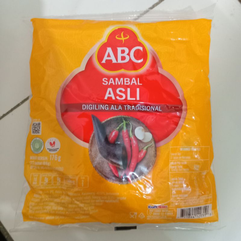 

SAUS ABC SAMBAL ASLI 1 PAK ISI 22 PCS