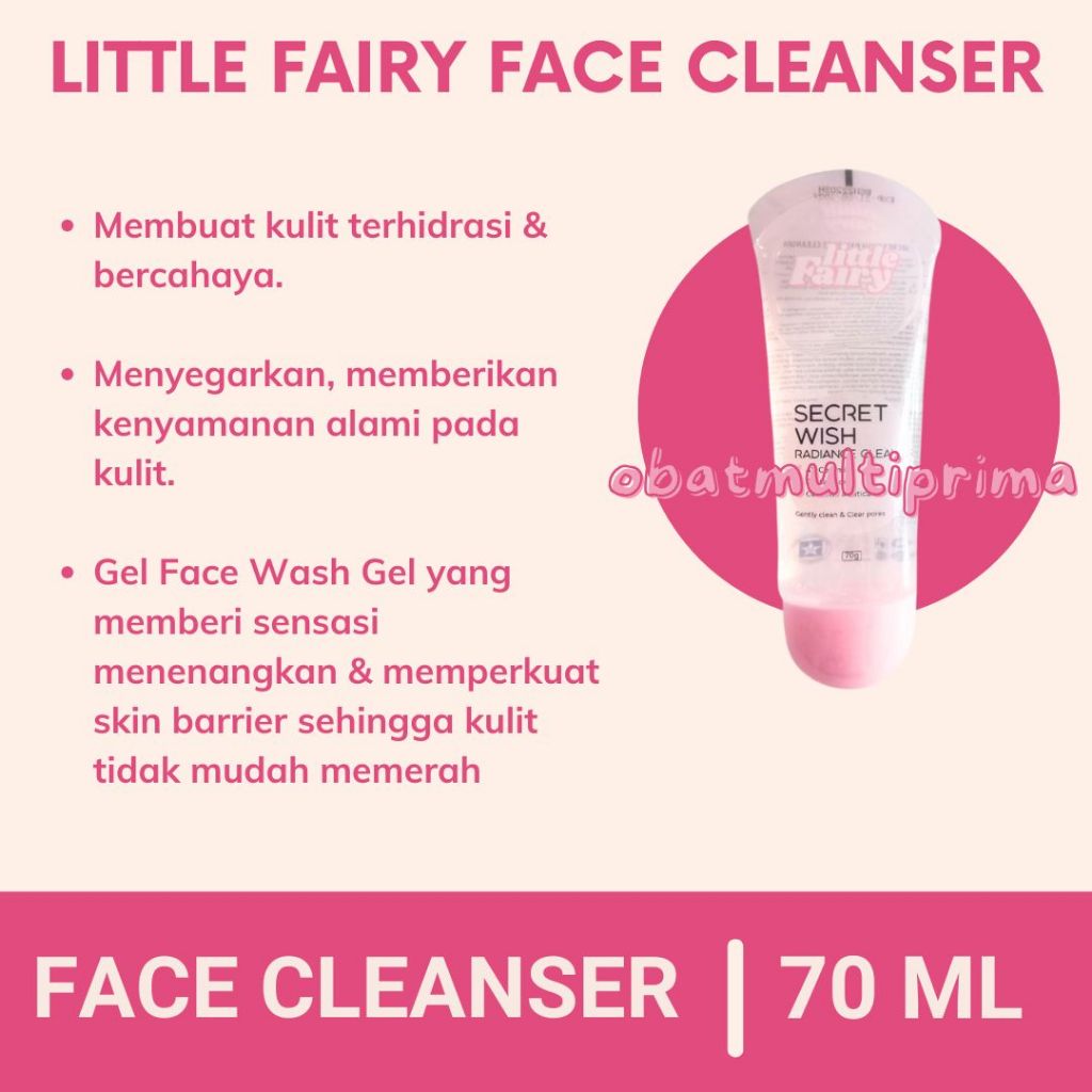 LITTLE FAIRY Secret Wish Radiance Cleanser / Gentle NON SLS Facial Wash / Sabun Wajah Kulit Sensitif