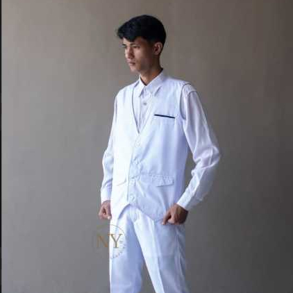 rompi jas pria, rompi casual, rompi kerja Tebal Formal Hitam