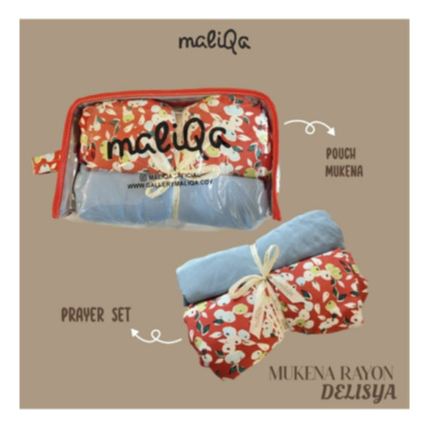 MALIQA MUKENA RAYON MOTIF DELISYA - MUKENA KATUN RAYON MOTIF
