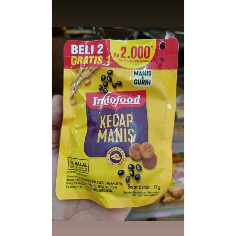 

kecap indofood 77gr beli 2 gratis 1