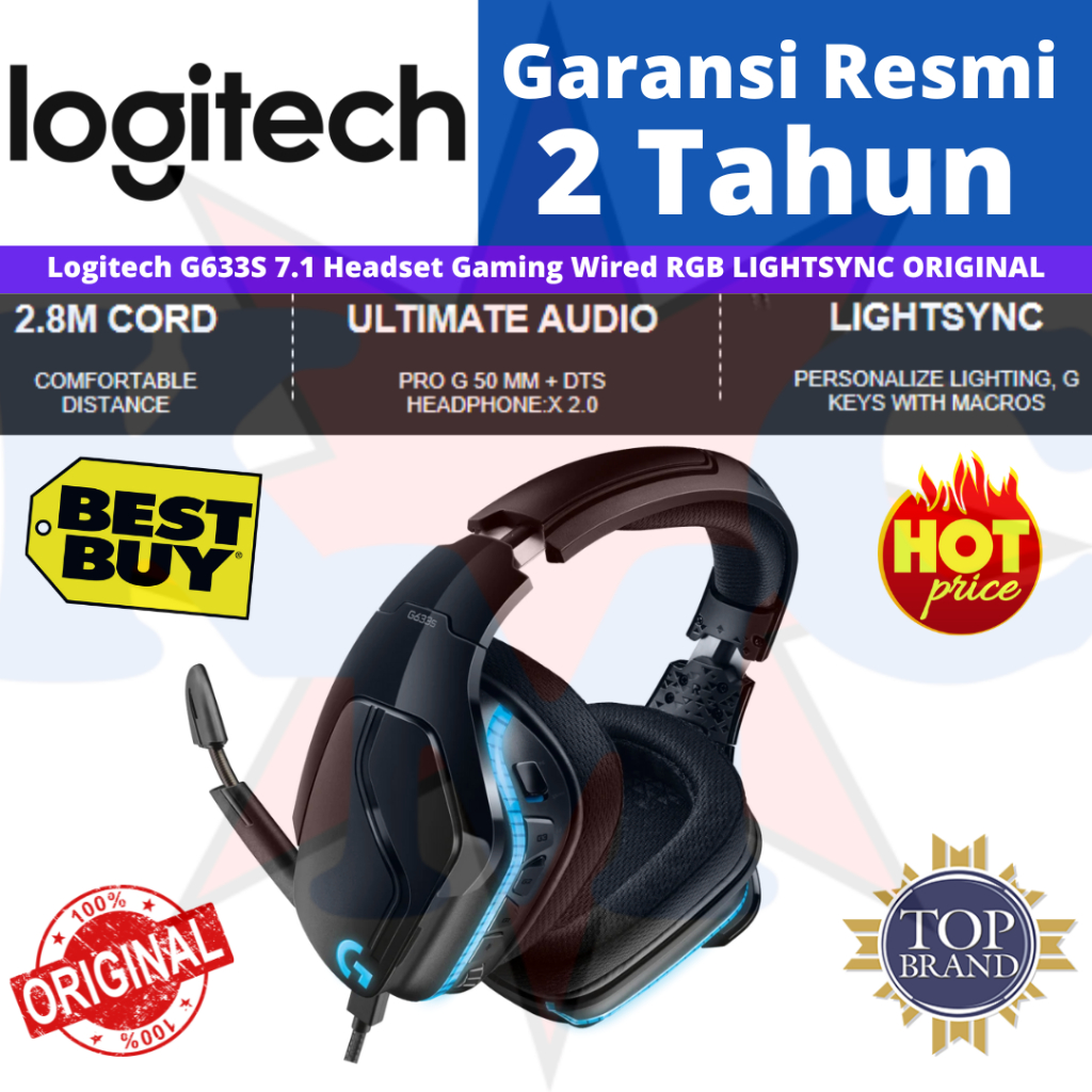 LOGITECH G633S 7.1 G 633S Lightsync Gaming Headset