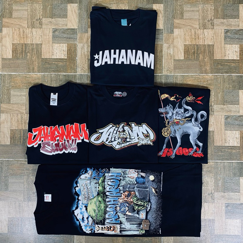 T-shirt / kaos band ( official jahanam ) official jahanam borongan kaos band
