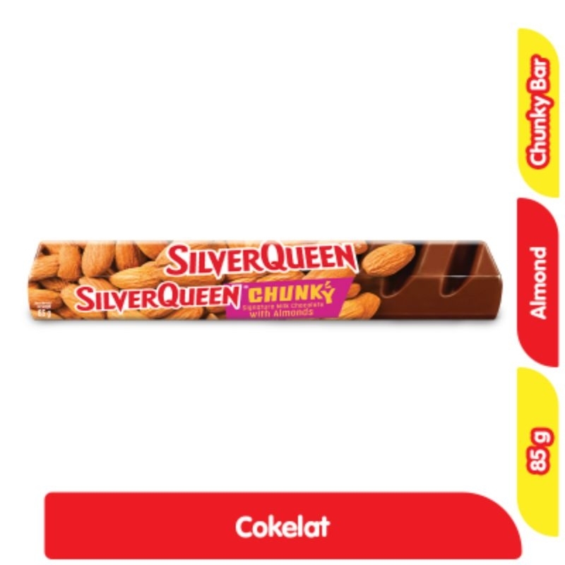 

SilverQueen Chunky Bar Cokelat Almond 85 g