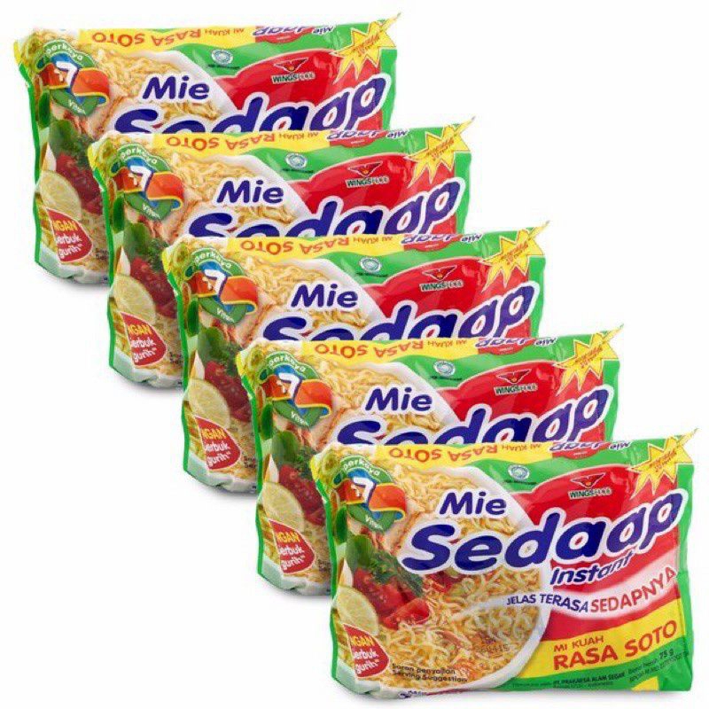 

Mie Sedaap Mie Instant Rasa Soto 5 Pcs