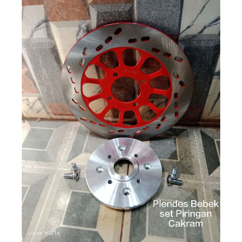 Plendes Adaptor Cakram Belakang Bebek Tromol Kecil set Disc Cakram  PNP Supra Grand Fiz Smash