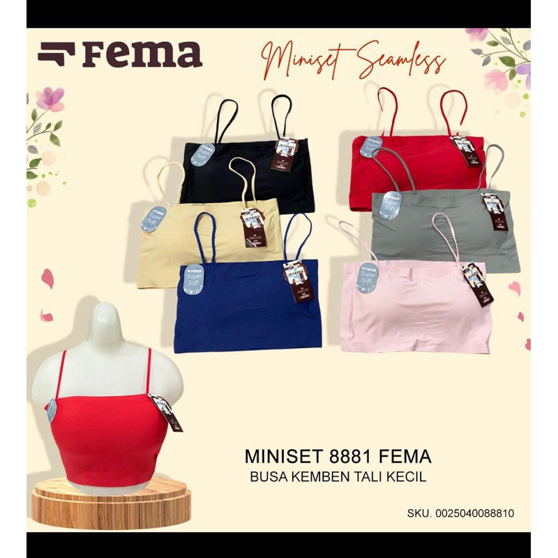 Miniset Busa Seamless Miniset Bra Kemben Tali Kecil Fema