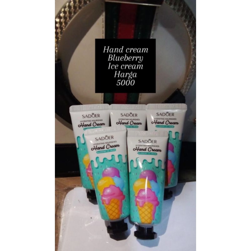hand cream blueberry ice cream