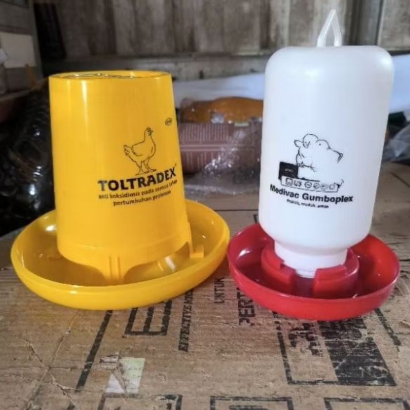 SATU SET TEMPAT PAKAN AYAM / UNGGAS