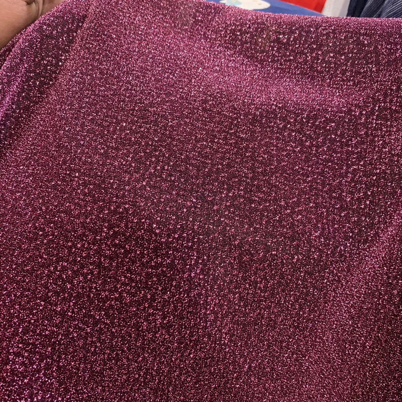 kain double tulle glitter - kain doblle tulle sequin glitter - kain tulle tebal burgundy