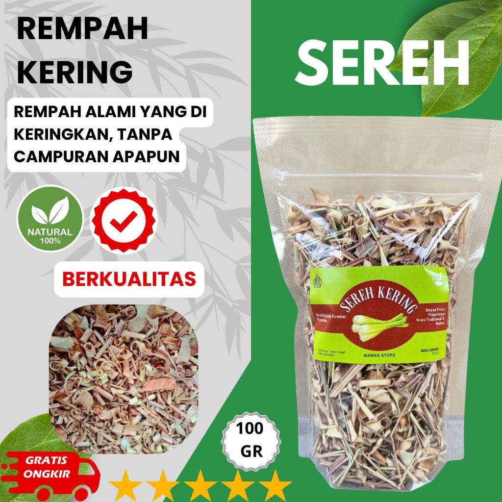 

Rempah Sereh Rajang Kering - Serai Kering Rajang - Sereh Herbal - Herbal Serai Premium