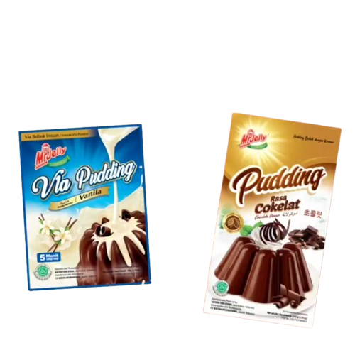 

Mr Jelly Vla Pudding Vanila, Coklat