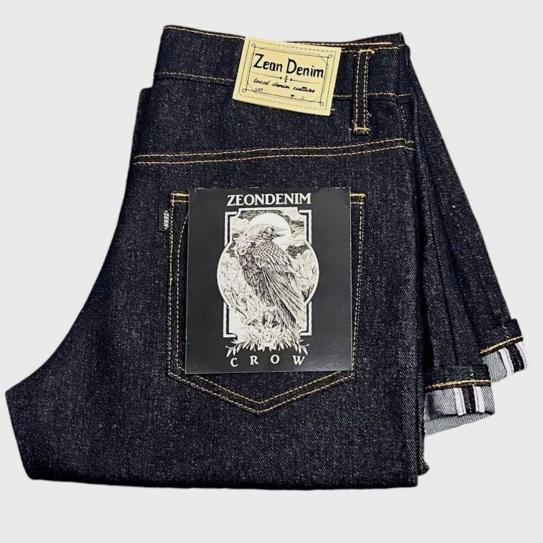 Bagus Dipakai ZEON DENIM 14Oz  CELANA DENIM SEDEGE ACCENT RAW DENIM KAKU BISA FADING