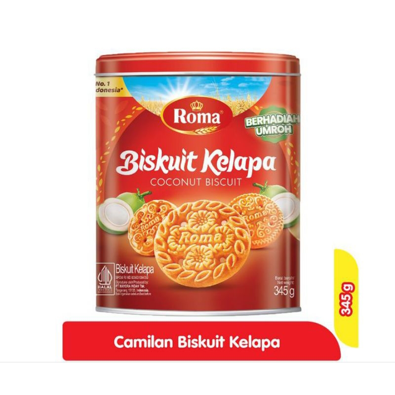 

Roma biskuit kelapa kaleng 345g