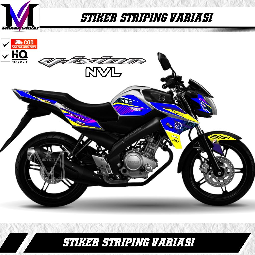 Stiker Striping Vixion Nvl Variasi Road Race