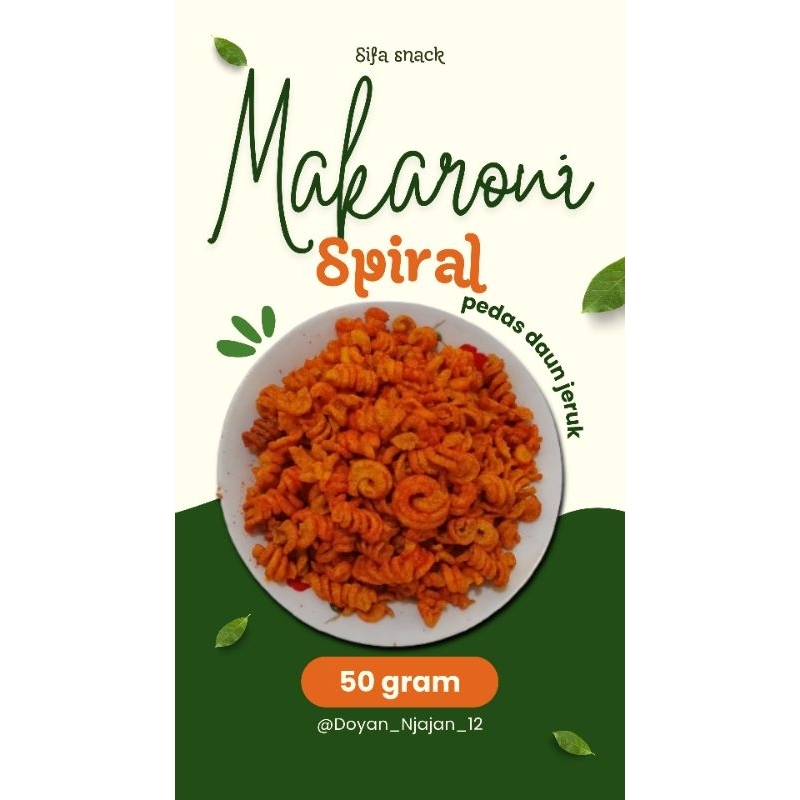 

Makaroni spiral pedas daun jeruk (50g) | camilan istimewa | camilan Kekinian | Snack viral | Snack kiloan | Snack kekinian.