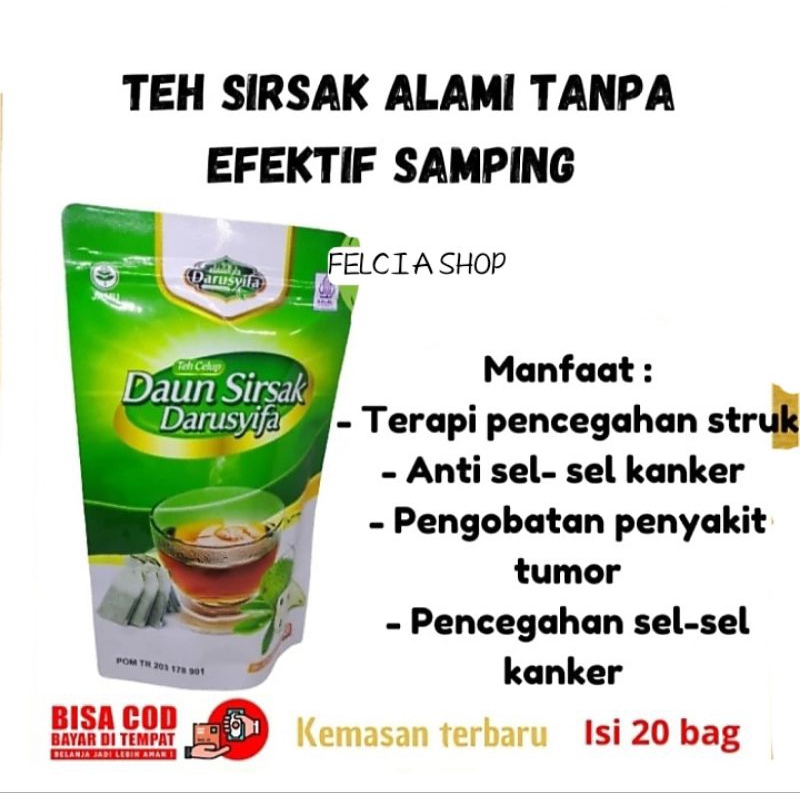 

Teh Celup Daun Sirsak Darusyifa Herbal Isi 20pcs