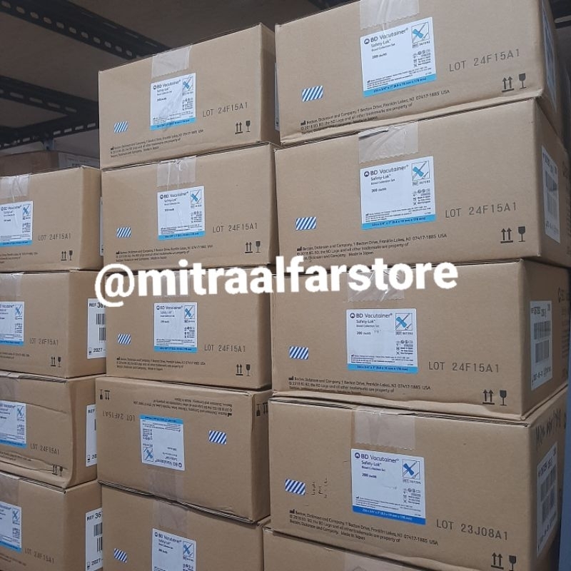 1 Carton BD Vacutainer Wingset Bd Wing Needle 23G 25G Isi 4Box