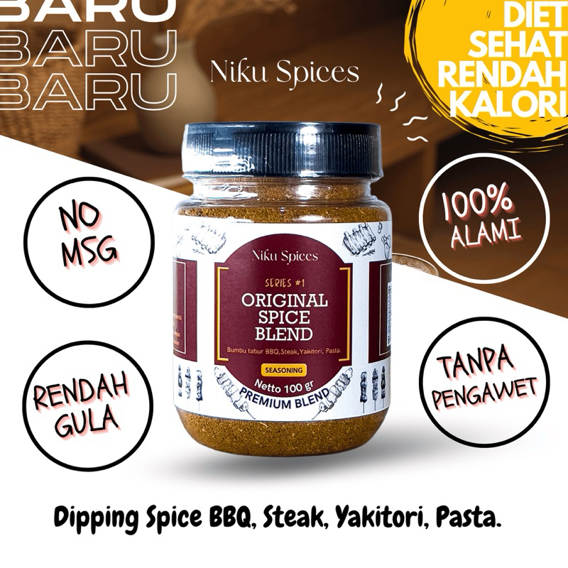 

Niku Spices Series #1 Original Spice Blend | Bumbu ayam dan daging | bumbu dipping dan marinasi rendah kalori