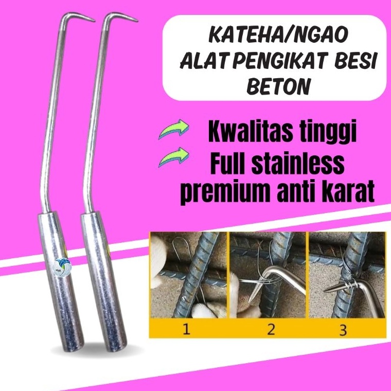 Langsung Pilih KATEHA NGAO NGAUNG ALAT PENGIKAT KAWAT BESI BETON DAWAI STENLEES ANTI KARAT Kulibagun