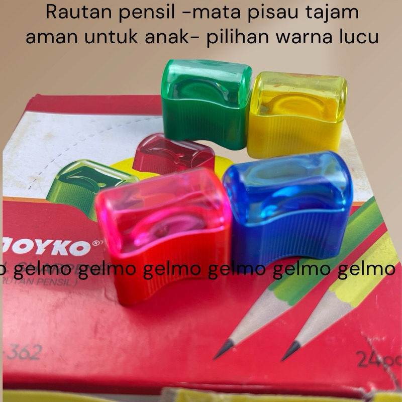 

1 pc Serutan rautan roti joyco pensil pinsil sharpener murah sekolah anak TK SD PAUD BIMBA menggambar les belajar anak anti dust tanpa kotoran joyko gelmo