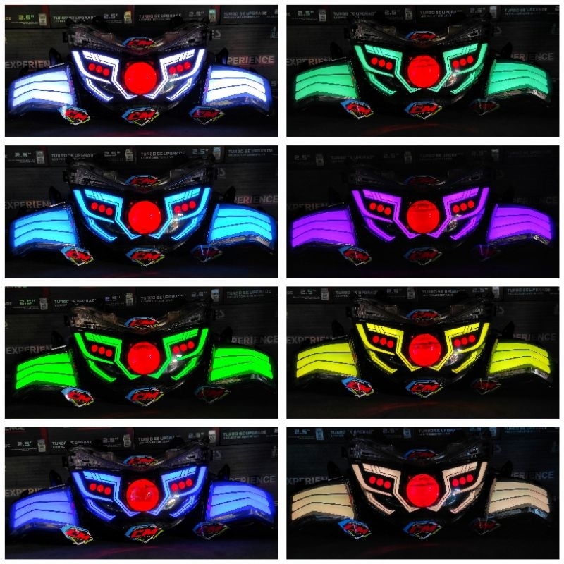 BILED HEADLAMP SET LAMPU DEPAN SET CUSTOM BILED AES EXPERIENCE LAZY EYES RGB CONTROL ANDROID DAN SEI