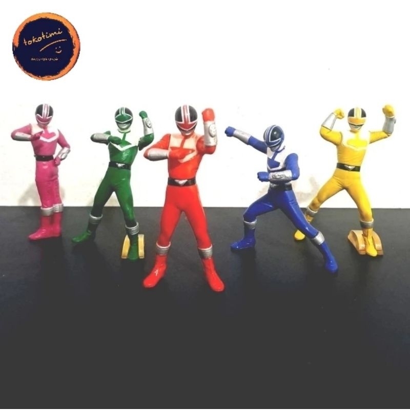 HG Gashapon Power Rangers Time Force / Sentai Timeranger Set Figure