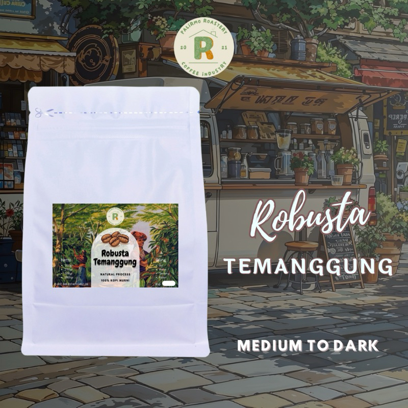 

Kopi Robusta Temanggung Roasted Bean Java Mocha Kualitas Premium 1kg