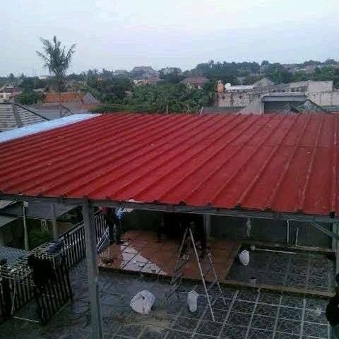 Kanopi atap spandek pasir