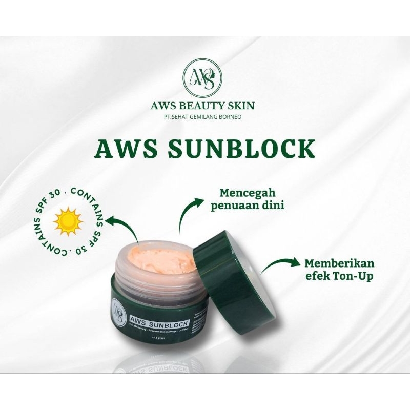 SUNBLOCK AWS BEAUTY SKIN (stiker baru isi tetap sam)