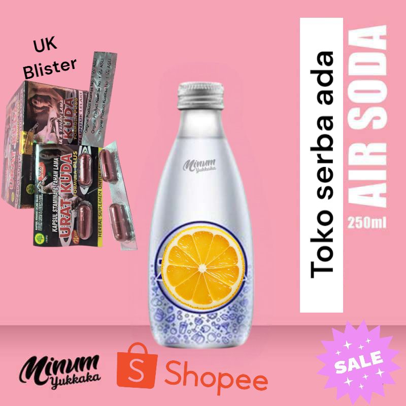 

minuman merk UK kemasan botol blister