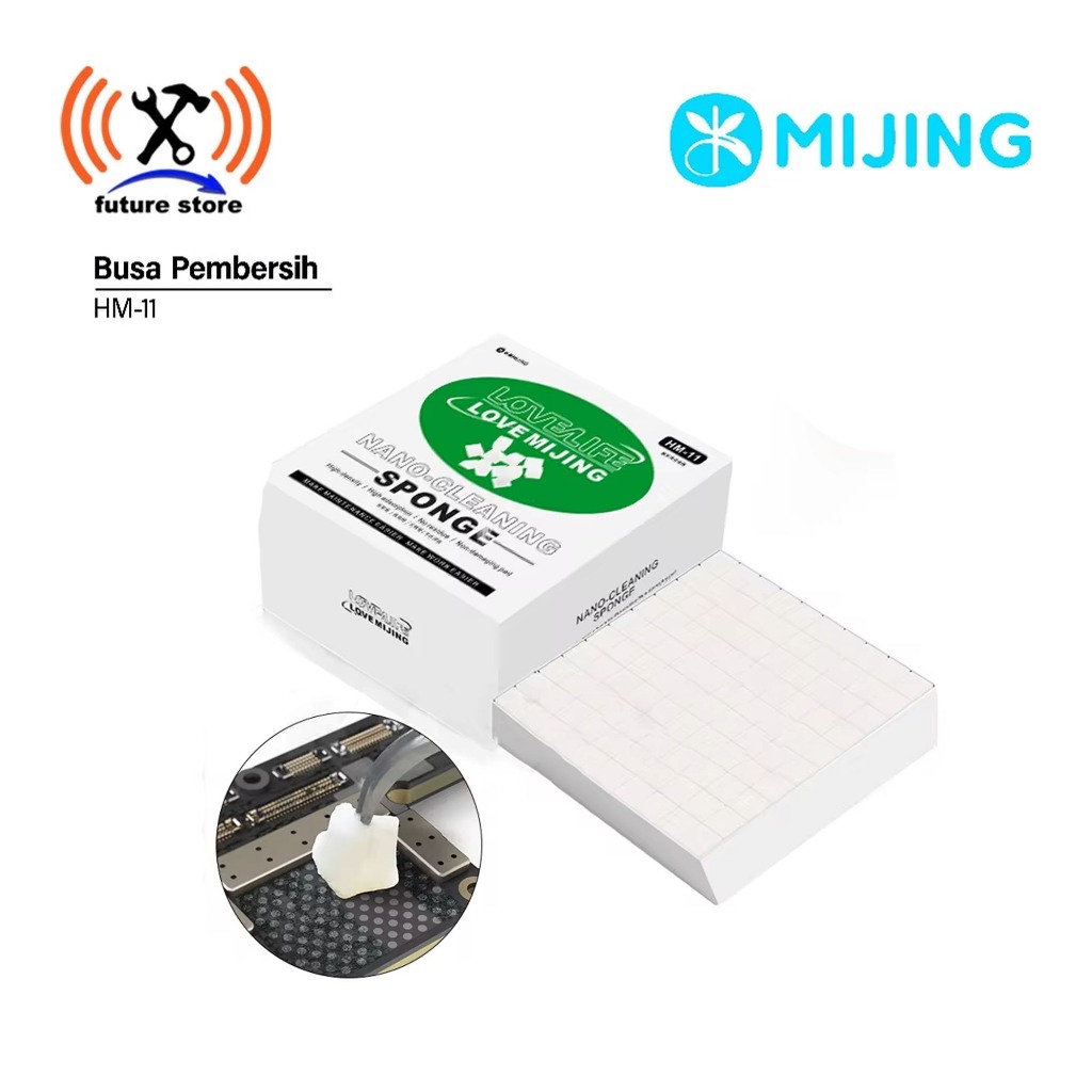 MIJING HM 11 BUSA PEMBERSIH CLEANING SPONGE ORIGINAL - Busa Pembersih Untuk IC Motherboard Elektroni