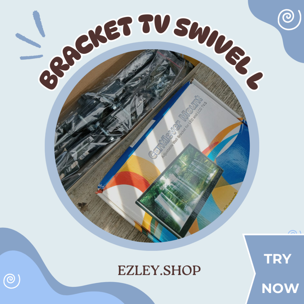 Bracket TV Swivel L Ideal untuk TV 40-55 Inch, Bisa Diputar 180° dengan VESA Maksimal 43x43cm / Brac