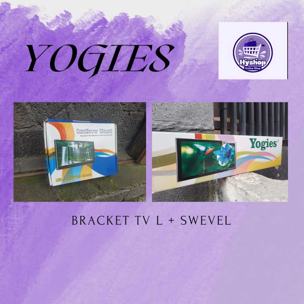 Yogies Bracket TV L + Swevel/jual penyangga ttv bandung/penyangga tv LED/dudukan untuk tv ke dinding
