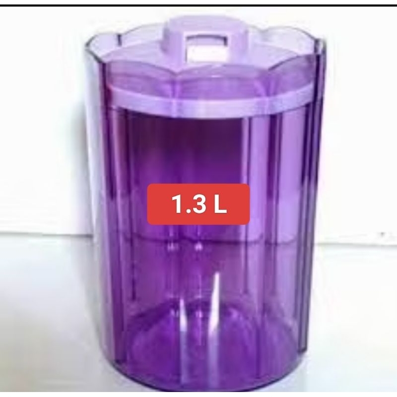 Tupperware Baru toples kristal advanced ungu (1pc) uk 1.3L