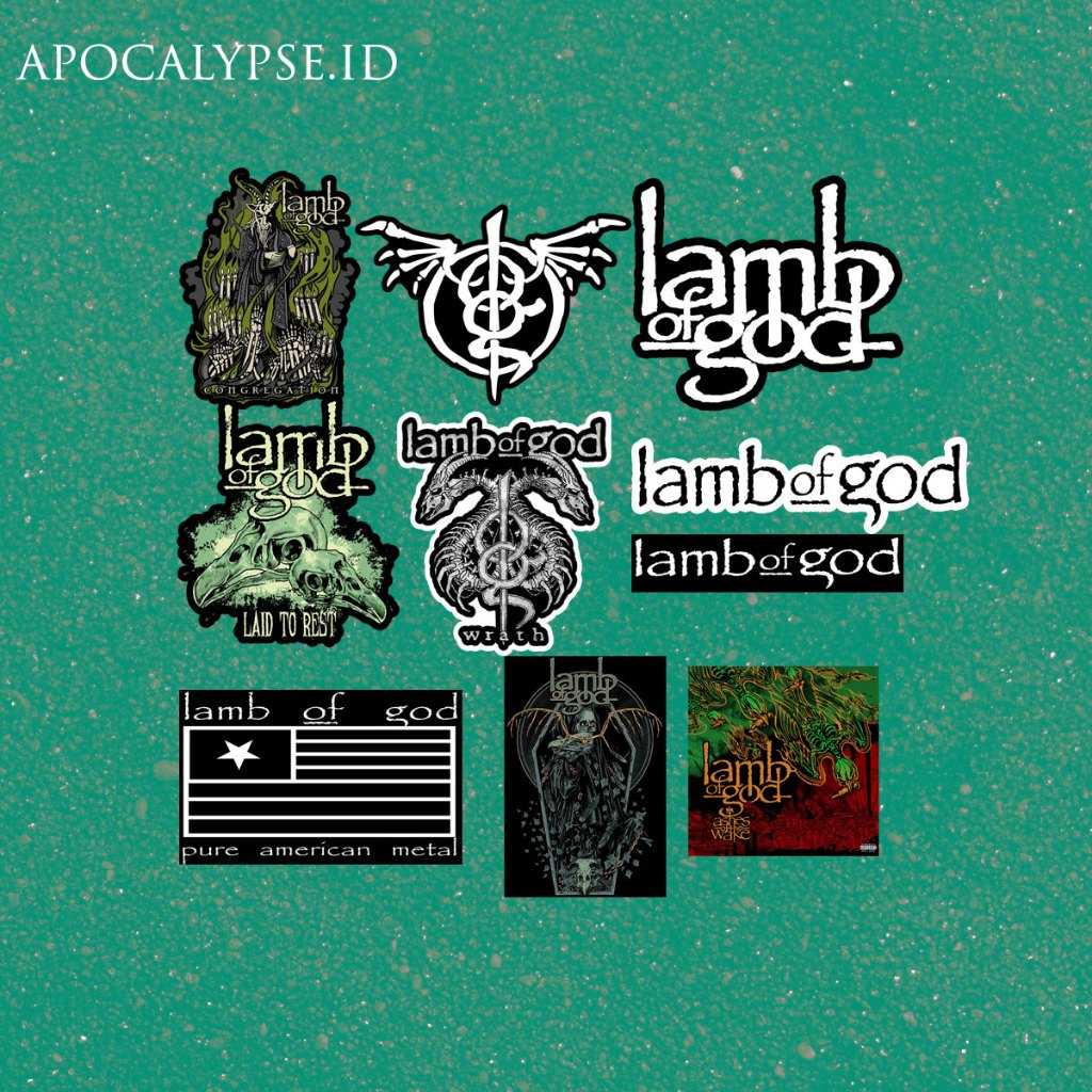 

LAMB OF GOD LOGO - STICKER CUTTING / STIKER DEATH / BLACK / THRASH / POWER METAL / STIKER SATUAN