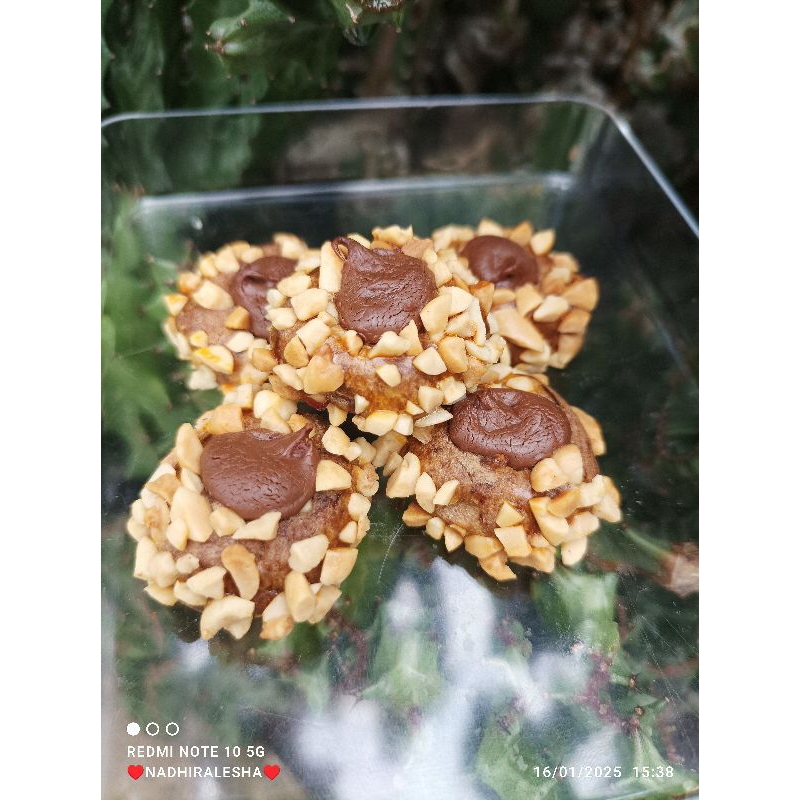 

Cookies Thumbprint coklat kacang