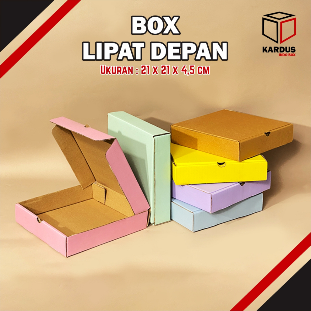 

KARDUS/BOX UKURAN 21 x 21 x 4,5 CM /KARTON/POLOS/KARDUS/BOX/HAMPERS/BAJU/KEMASAN/PACKAGING/PACKING/HIJAB/CSUTOMBOX - BISA CUSTOM SABLON PRINTING