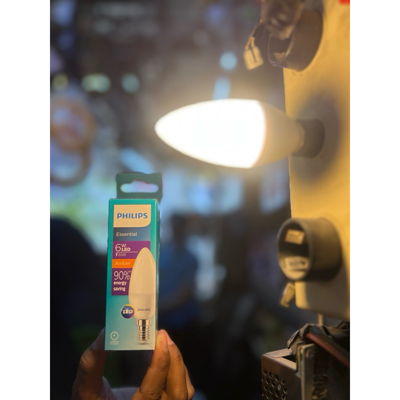 Lampu Cabe Candle E14 6 Watt Philips Kuning LED 2700K