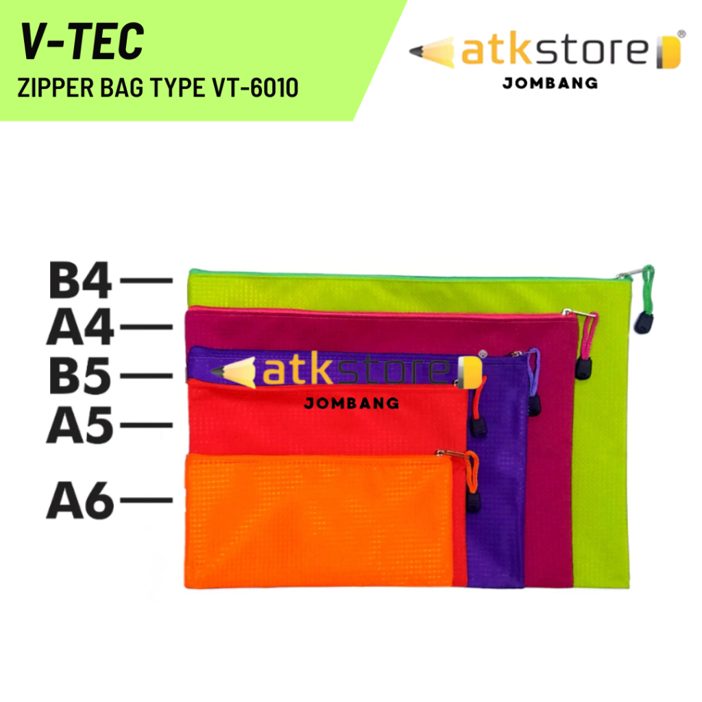 

V-TEC Zipper Bag TYPE VT-6010 / Zipper Bag Folder Map / Pocket File Zipper Folder File VT-6010