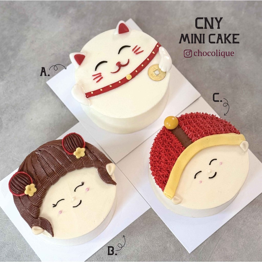 

CNY Mini Cake 10cm / Hampers Cake Imlek Mini