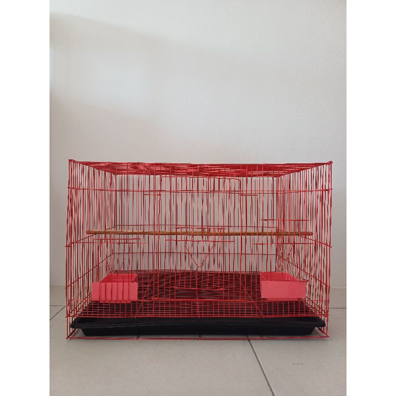 Kandang umbaran besi lipat sedang ukuran 60×40×40 / kandang burung / kandang kucing / kandang kelinc