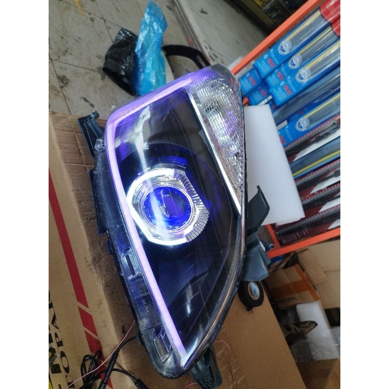 HEADLAMP COPOTAN CUSTOM ALL NEW AVANZA BILED, LED RGB, SHROUD, DEMON