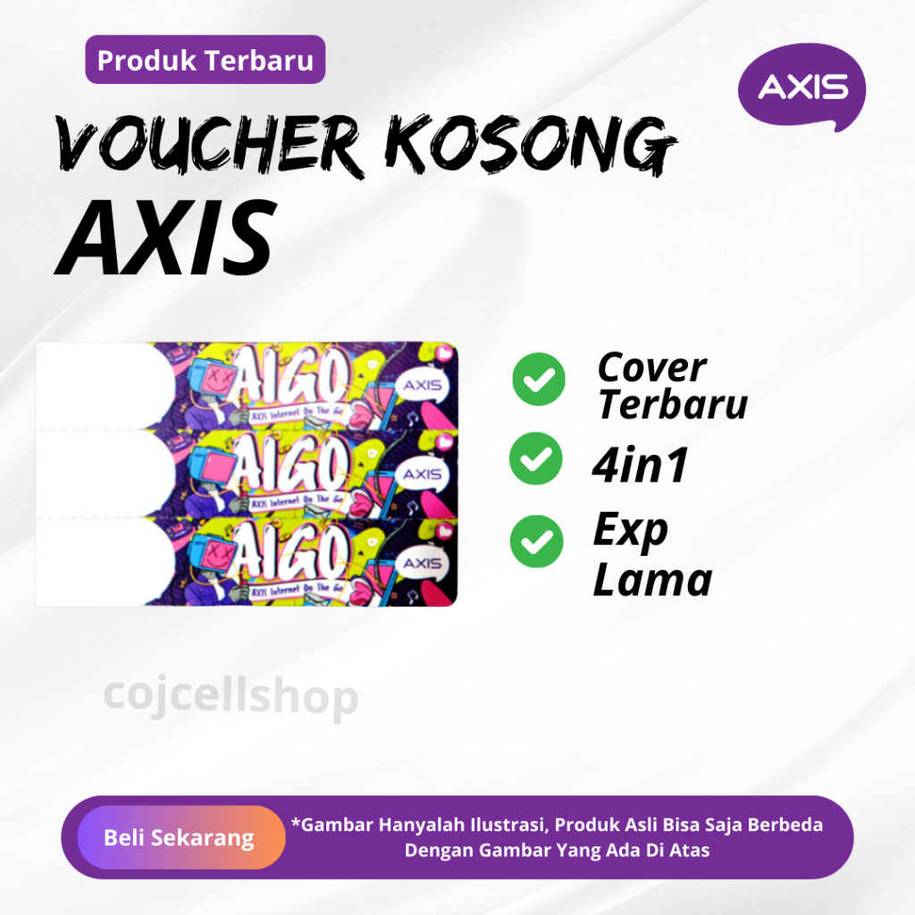 Grosir Voucher AXIS Kosongan Zero - Voucher Kosong AXIS KIRIM FISIK - VCR Kosong AXIS Murah
