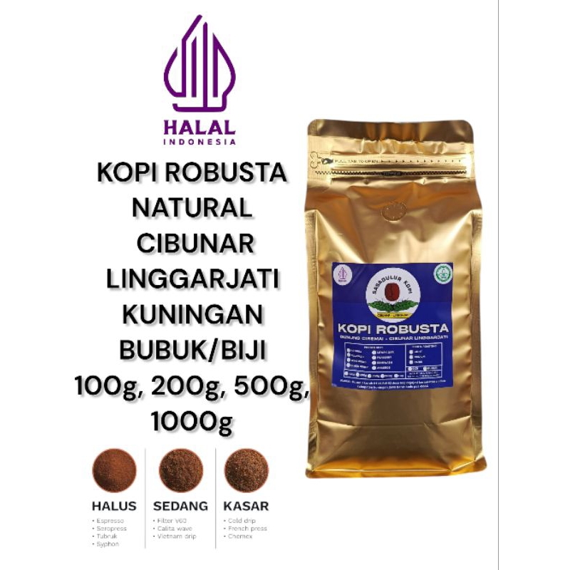 

KOPI ROBUSTA NATURAL ROASTBEAN /BUBUK CIBUNAR LINGGAJATI KUNINGAN