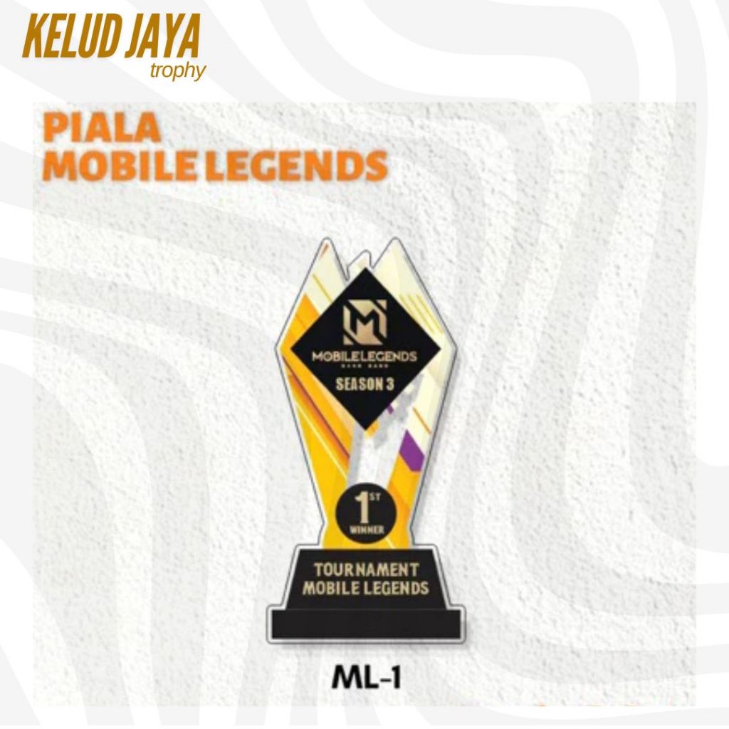 Piala Mobile Legend Trophy Mobile Legend Kejuaraan Mobile Legend Bahan Akrilik Free Design Custom