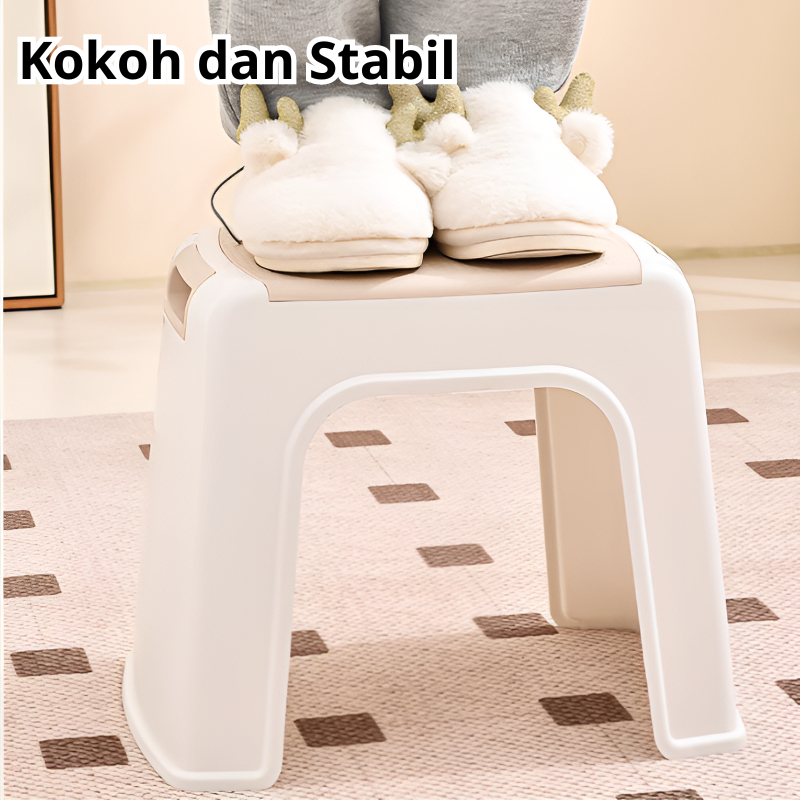 RB Kursi Jongkok Plastik Kursi Kecil Kursi Anak Bangku Plastik Minimalis Bangku Segi Pendek Tebal