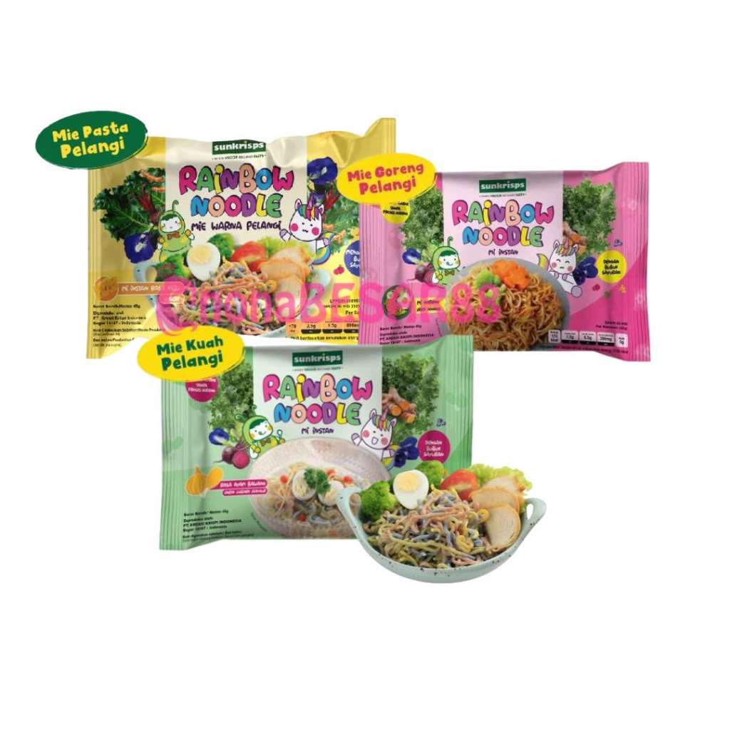 

Sunkrisps Rainbow Noodle Mie Pelangi Untuk Anak