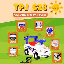 Mainan Anak Mobil Polisi Dorong Duduk SHP TPJ 638 Bersuara dan Menyala